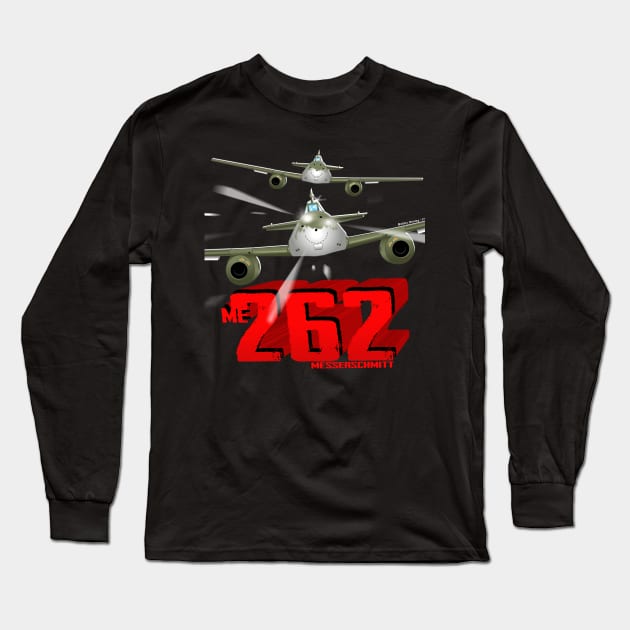 ME-262 fighter Long Sleeve T-Shirt by Illustratorator